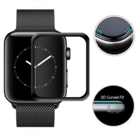 Folie de protectie iUni pentru Smartwatch Apple Watch 40mm Plastic Negru